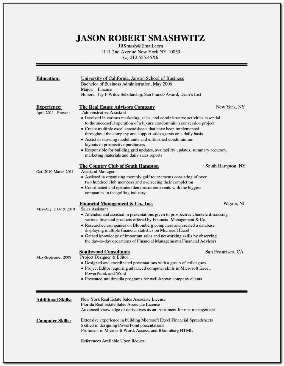 Easy Fill In Resume Templates