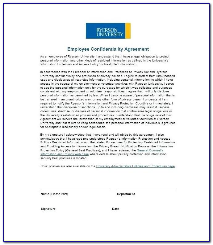 Employee Confidentiality Agreement Template California