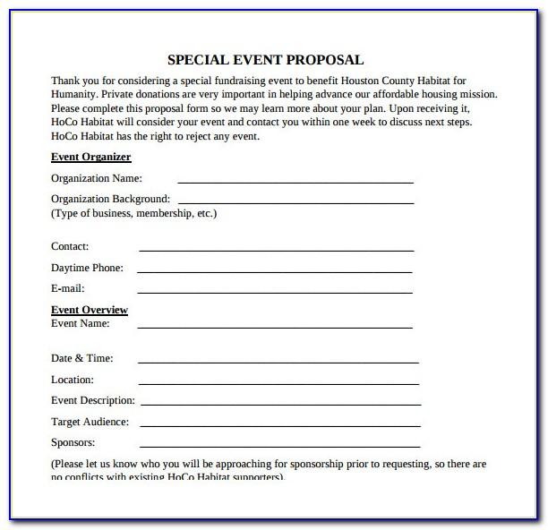 Event Planning Proposal Example Pdf