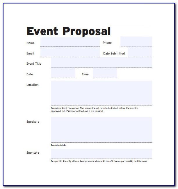 Events Planning Proposal Template