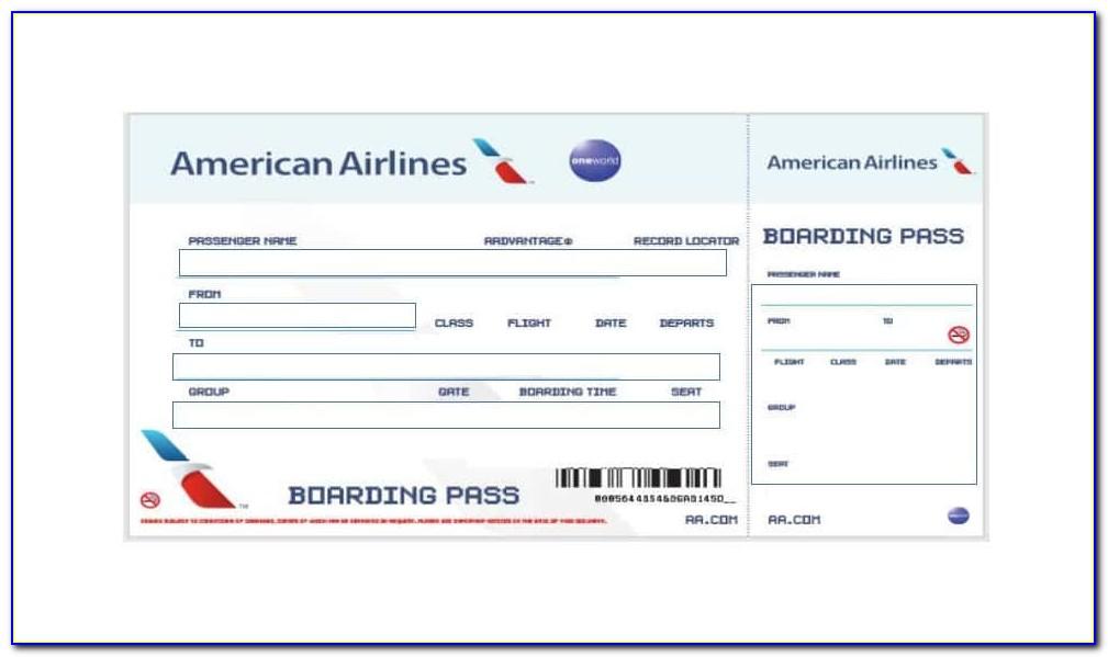 Fake Airline Ticket Template Online