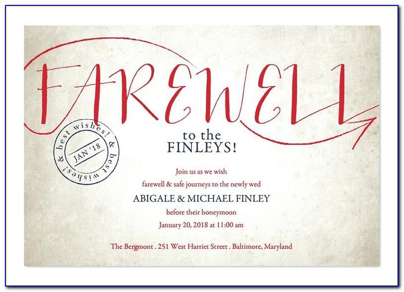 Farewell Invitation Card Template Free Download