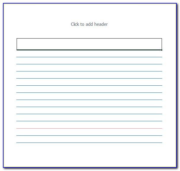 Folded Note Card Template Free