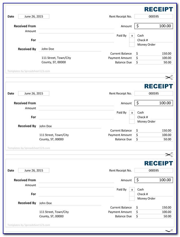 Free Cash Invoice Template Download
