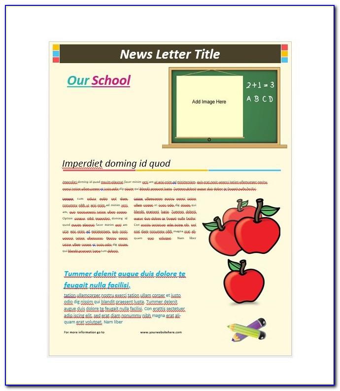 Free Editable School Newsletter Templates