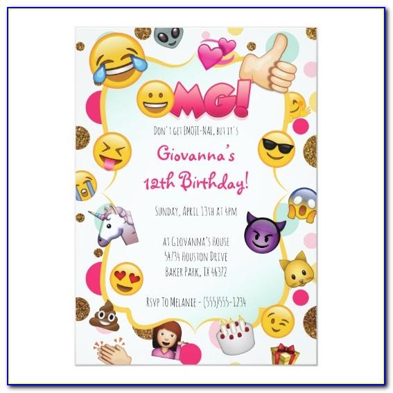 Free Emoji Birthday Invitation Template