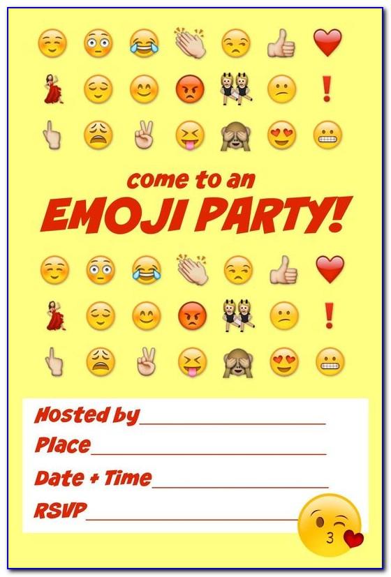 Free Emoji Invitation Template