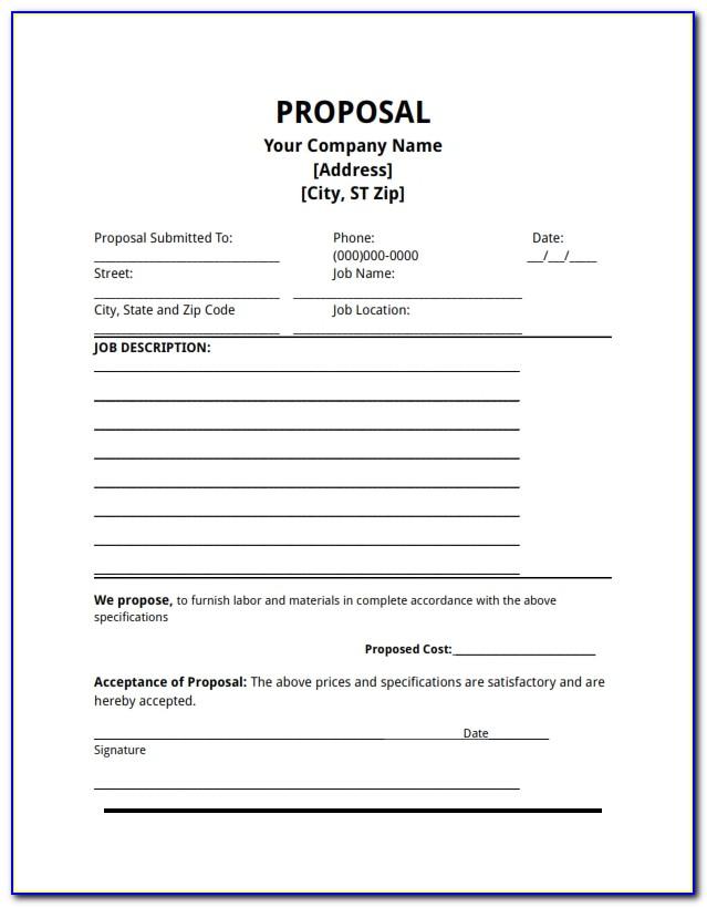Free Event Proposal Template Word
