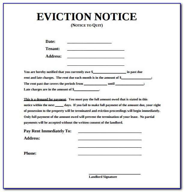 Free Eviction Notice Template Michigan