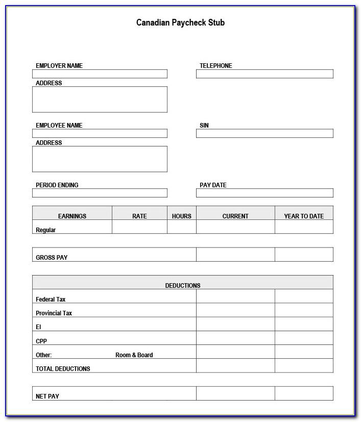 Free Pay Stub Template Download