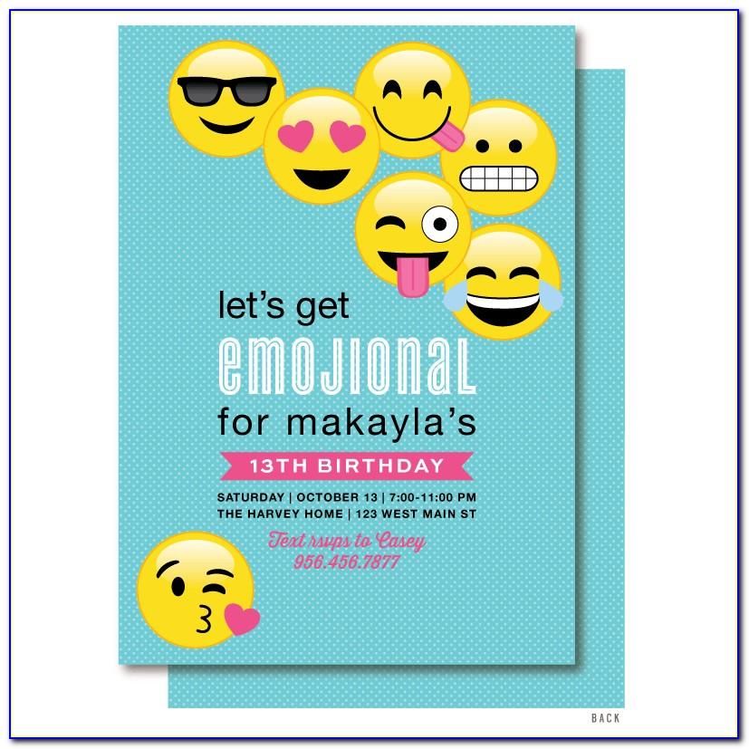 Free Printable Emoji Birthday Invitation Templates