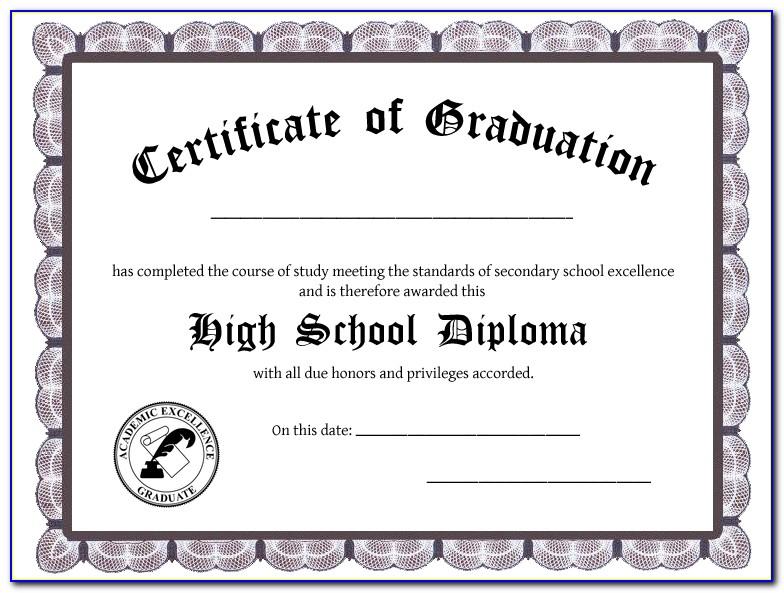 Free Printable Fake High School Diploma