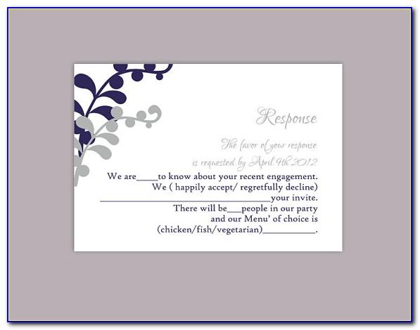 Free Printable Wedding Rsvp Card Templates