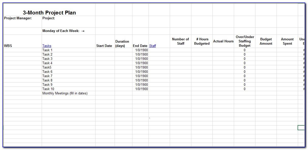 Free Project Management Plan Template Excel