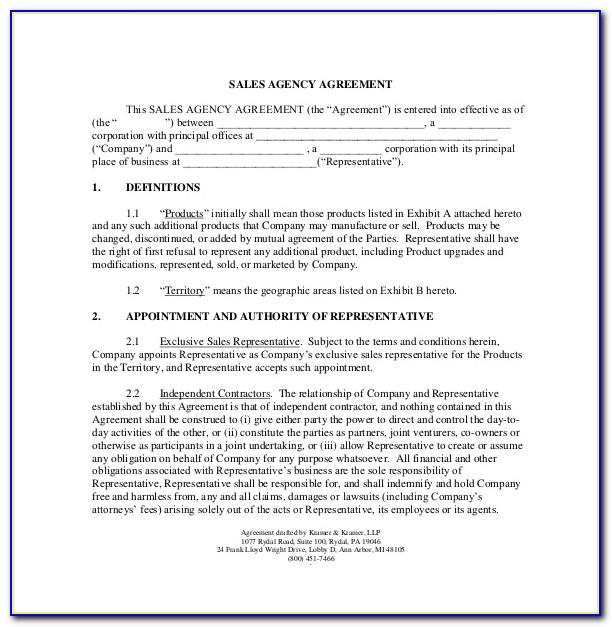 Free Sales Commission Agreement Template Uk