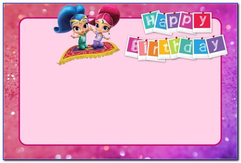 Free Shimmer And Shine Invitation Templates