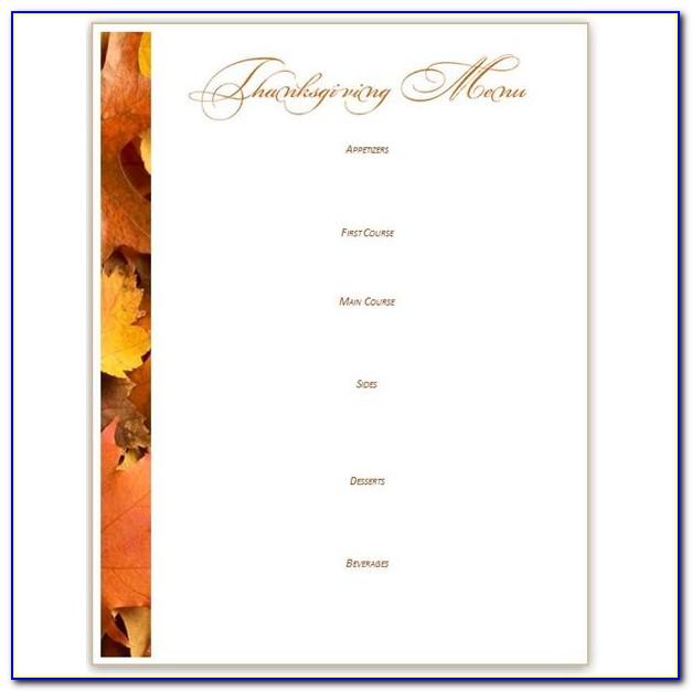 Free Thanksgiving Place Cards Templates For Word