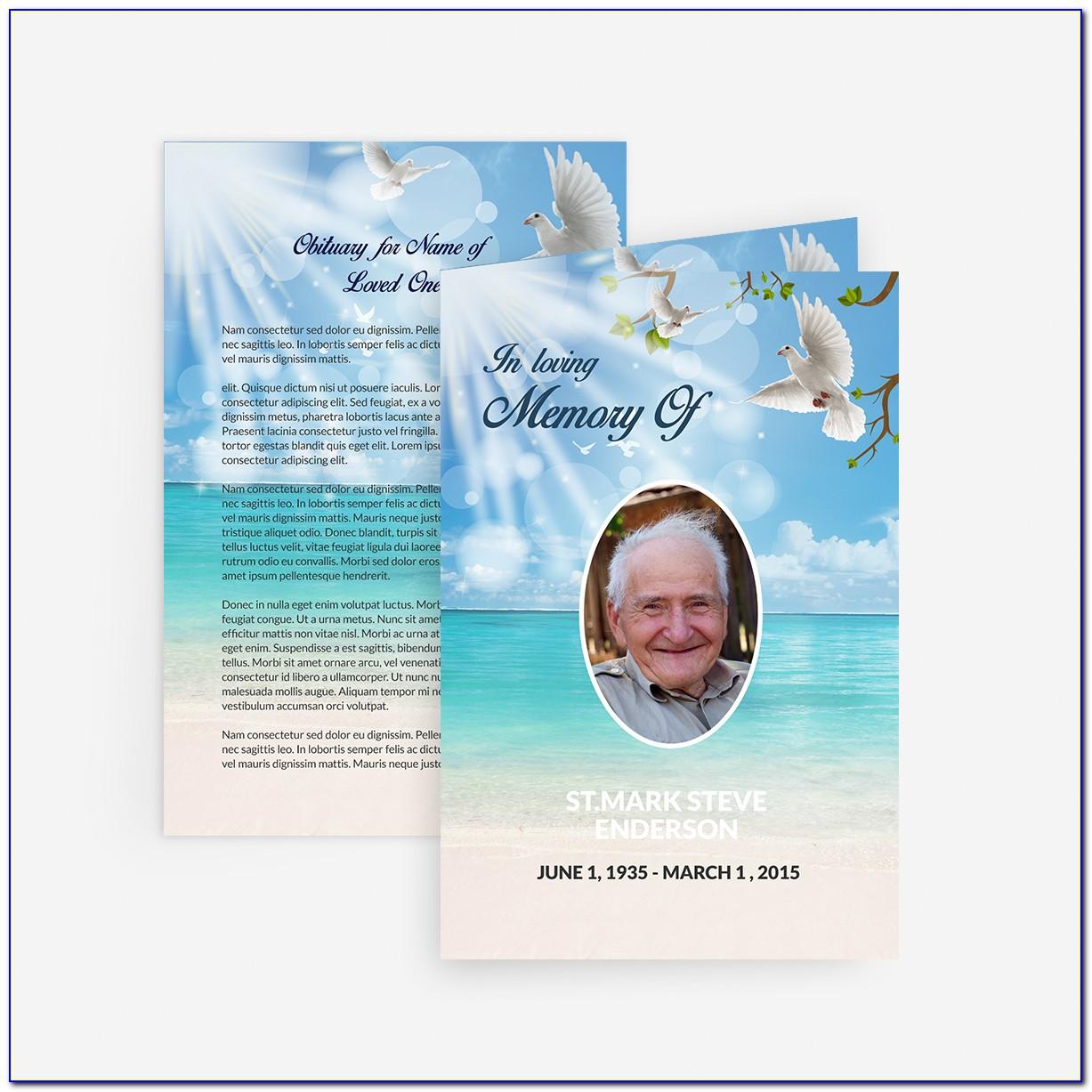 Funeral Announcement Cards Template Free