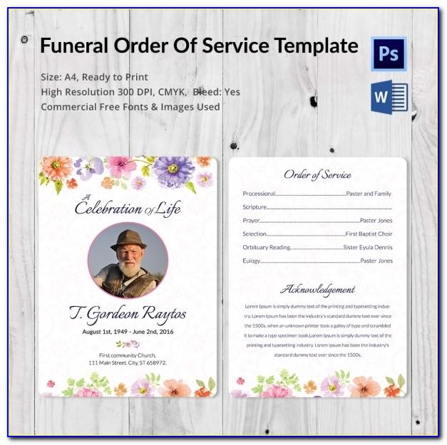 Funeral Service Template Microsoft Word