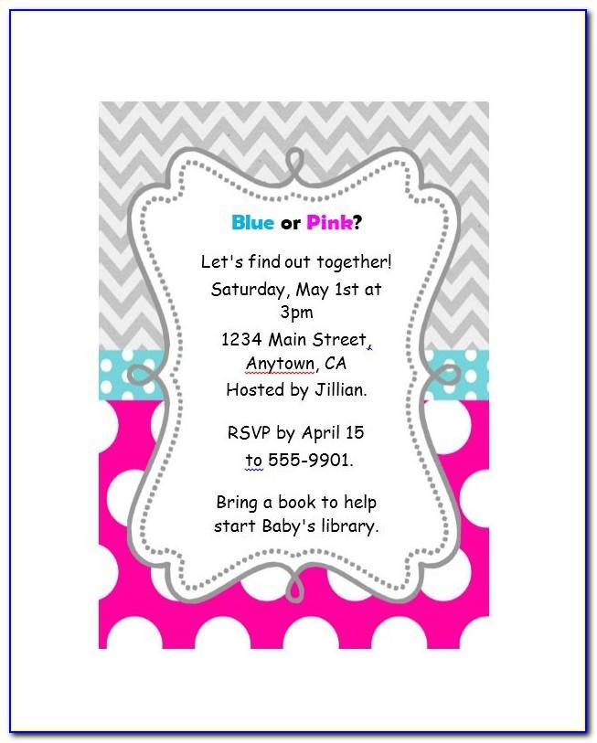 Gender Reveal Party Invitation Templates Free
