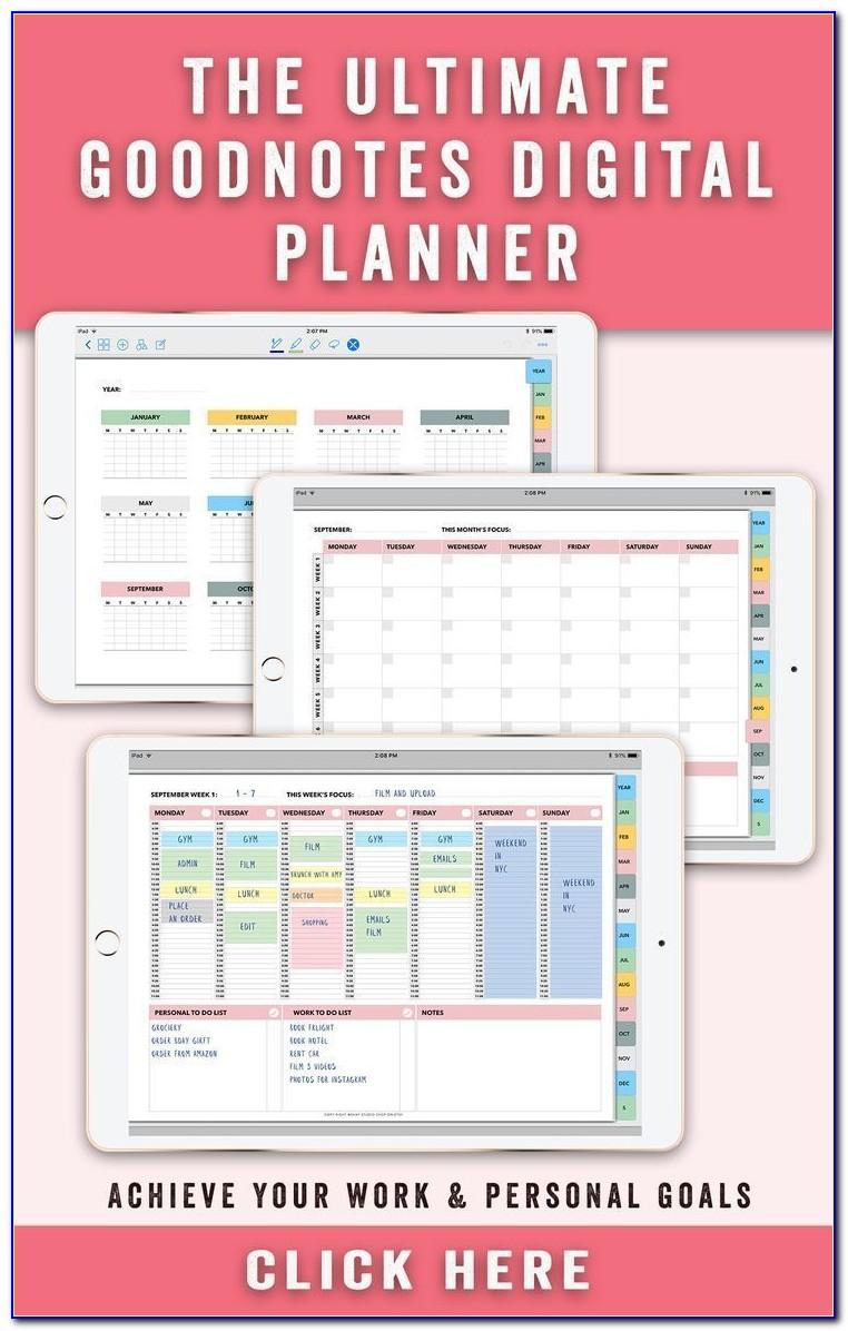 Goodnotes Planner Template Free 2019