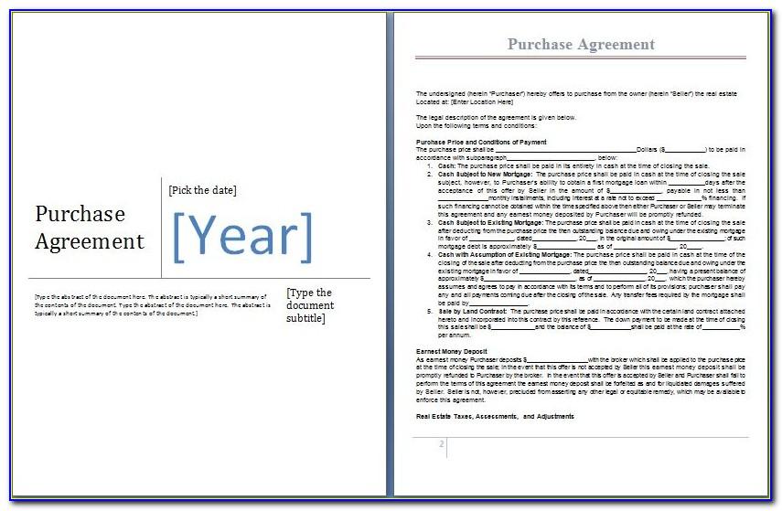 Goods Purchase Agreement Template Word