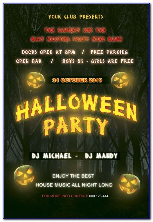 Halloween Party Flyer Template Psd