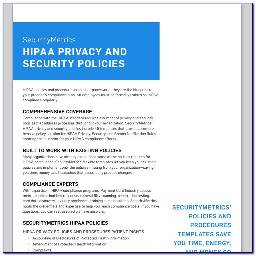 Hipaa Policy Examples