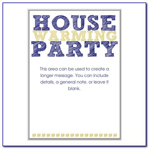 Housewarming Party Invitation Format