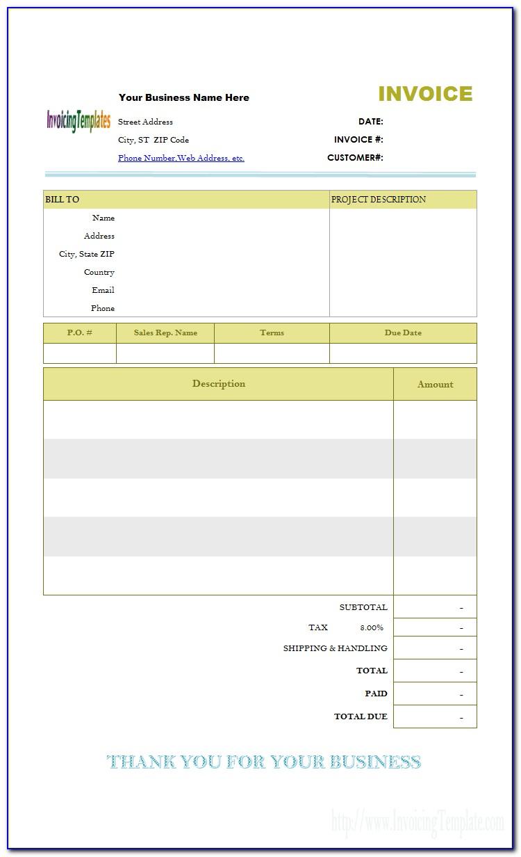Invoice Template Open Office Free