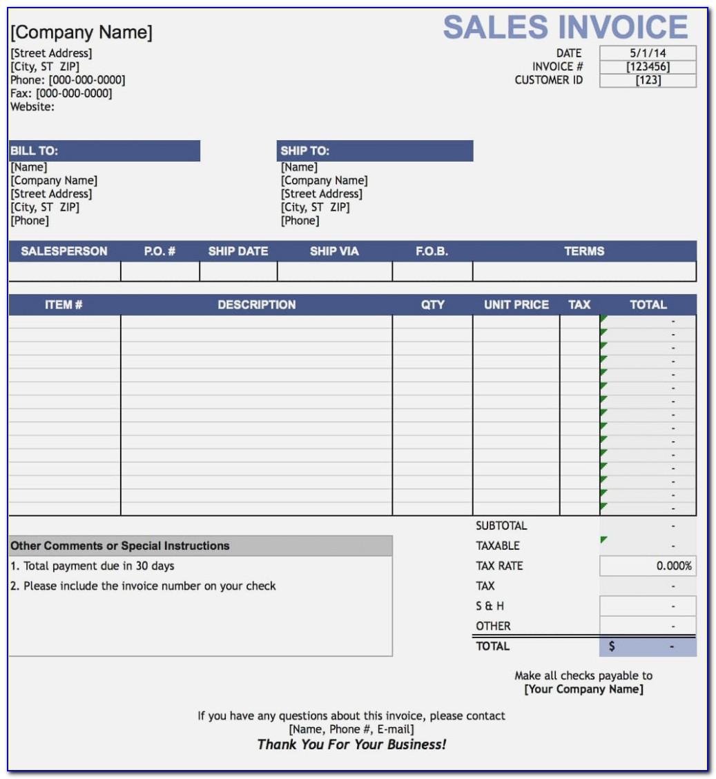 Invoice Tracking Template Excel