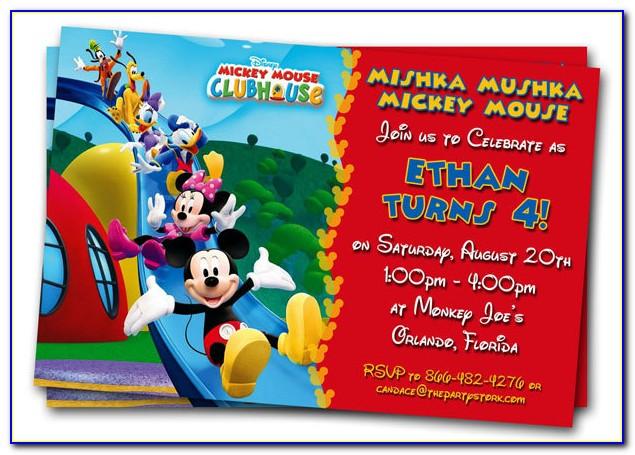 Mickey Mouse Clubhouse Birthday Invitations Templates Free
