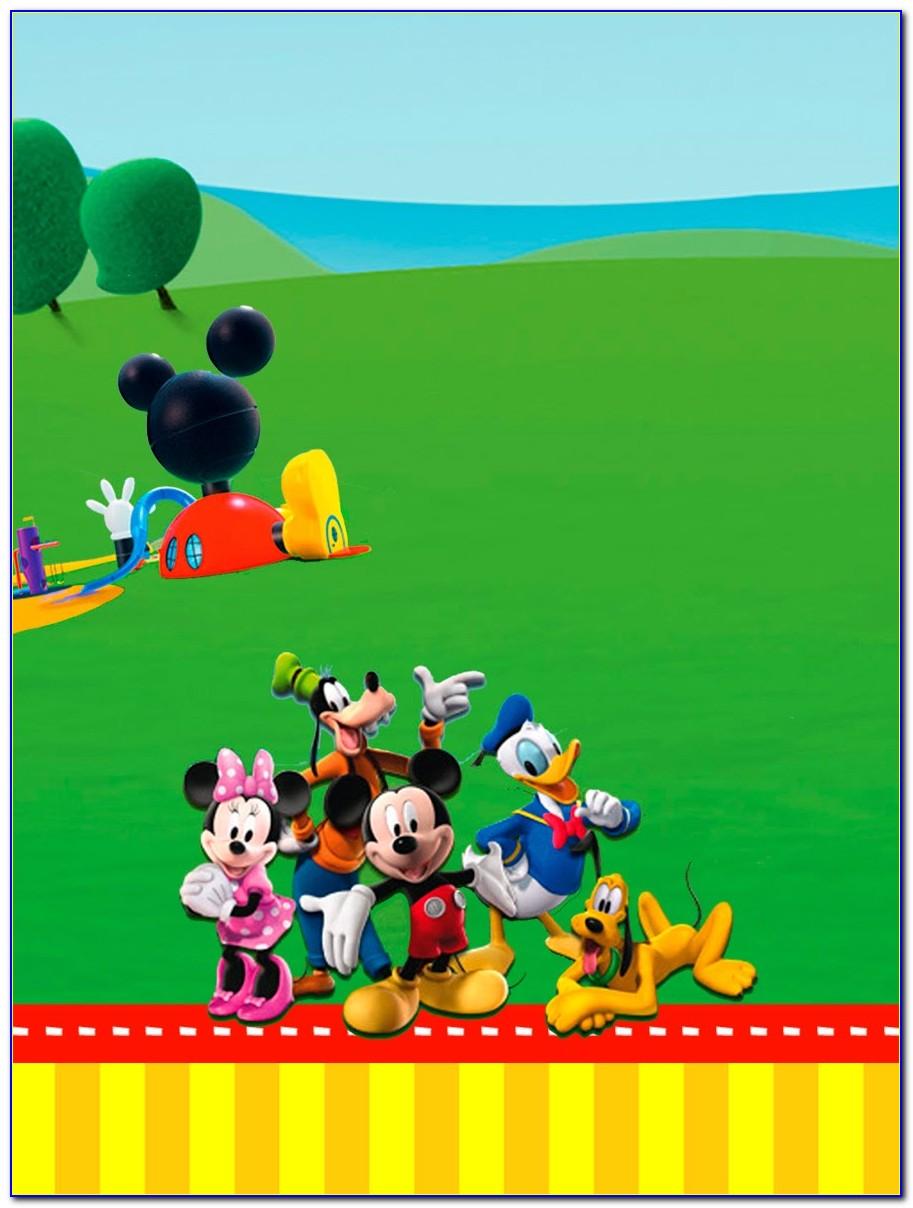 Mickey Mouse Clubhouse Blank Invitation Template Free Download