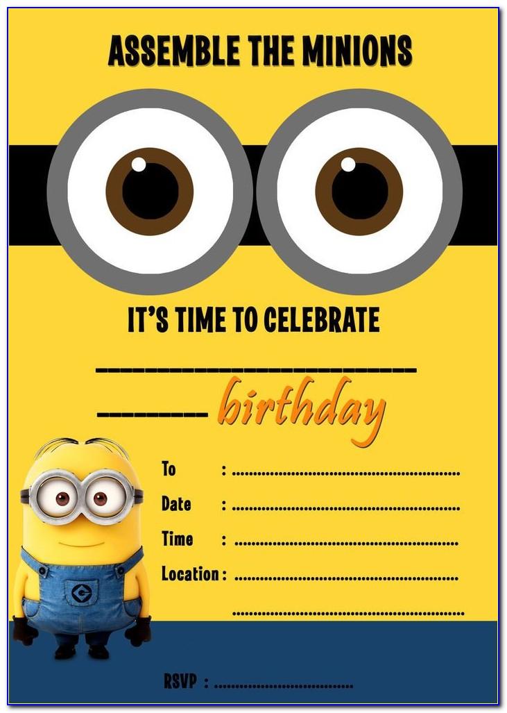 Minion Birthday Invitation Template