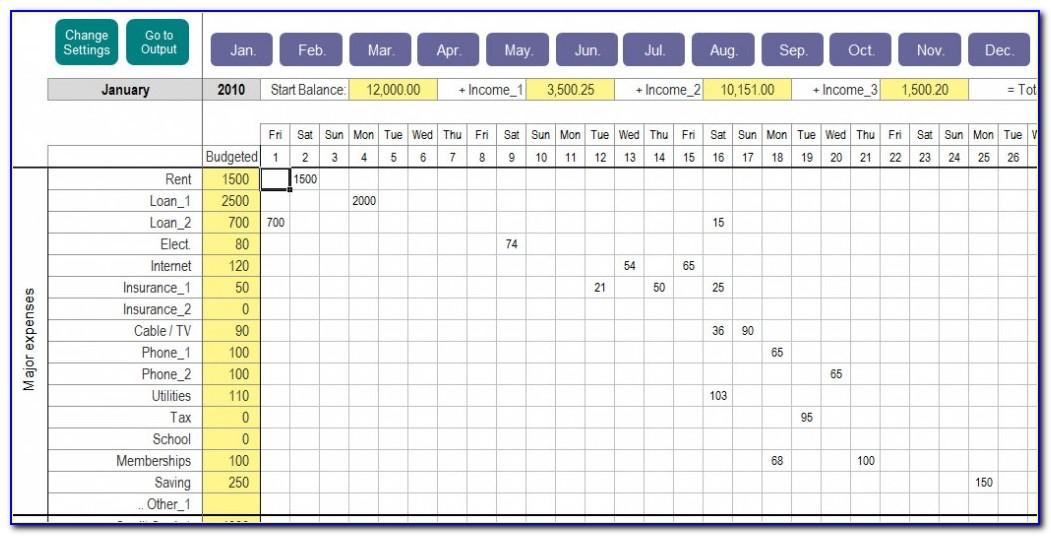 Monthly Expense Tracker Excel Template