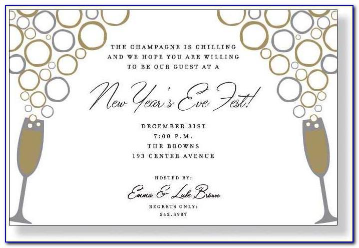 New Year Eve Invitation Templates Free