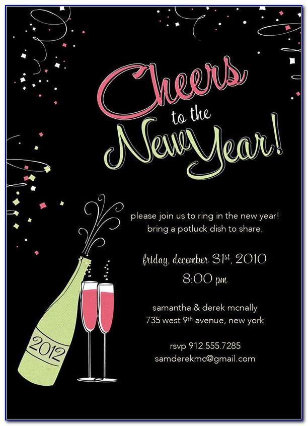 New Year Invitation Card Template