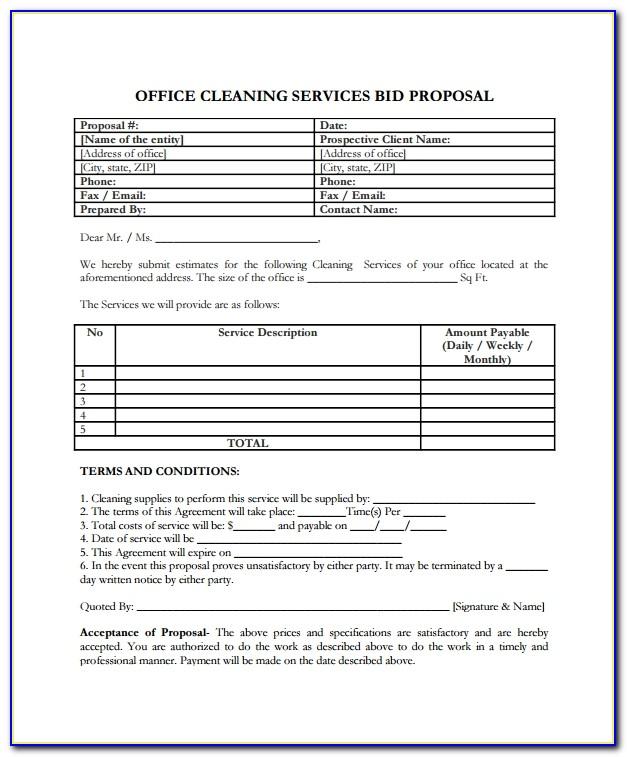 Office Cleaning Estimate Template