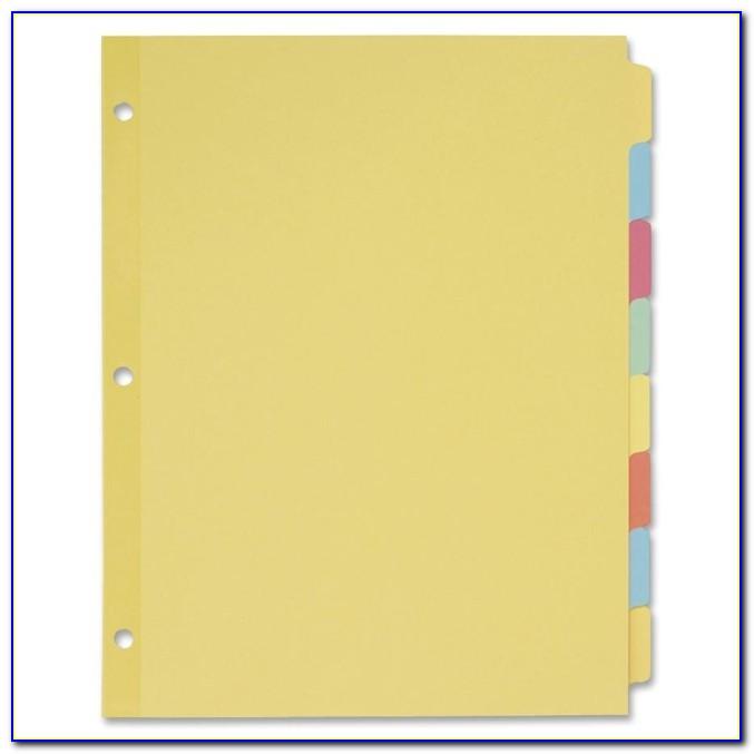 Officemax 5 Tab Divider Template