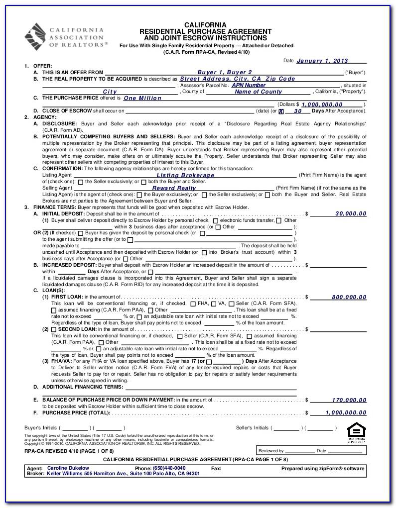 Owner Financing Contract Forms