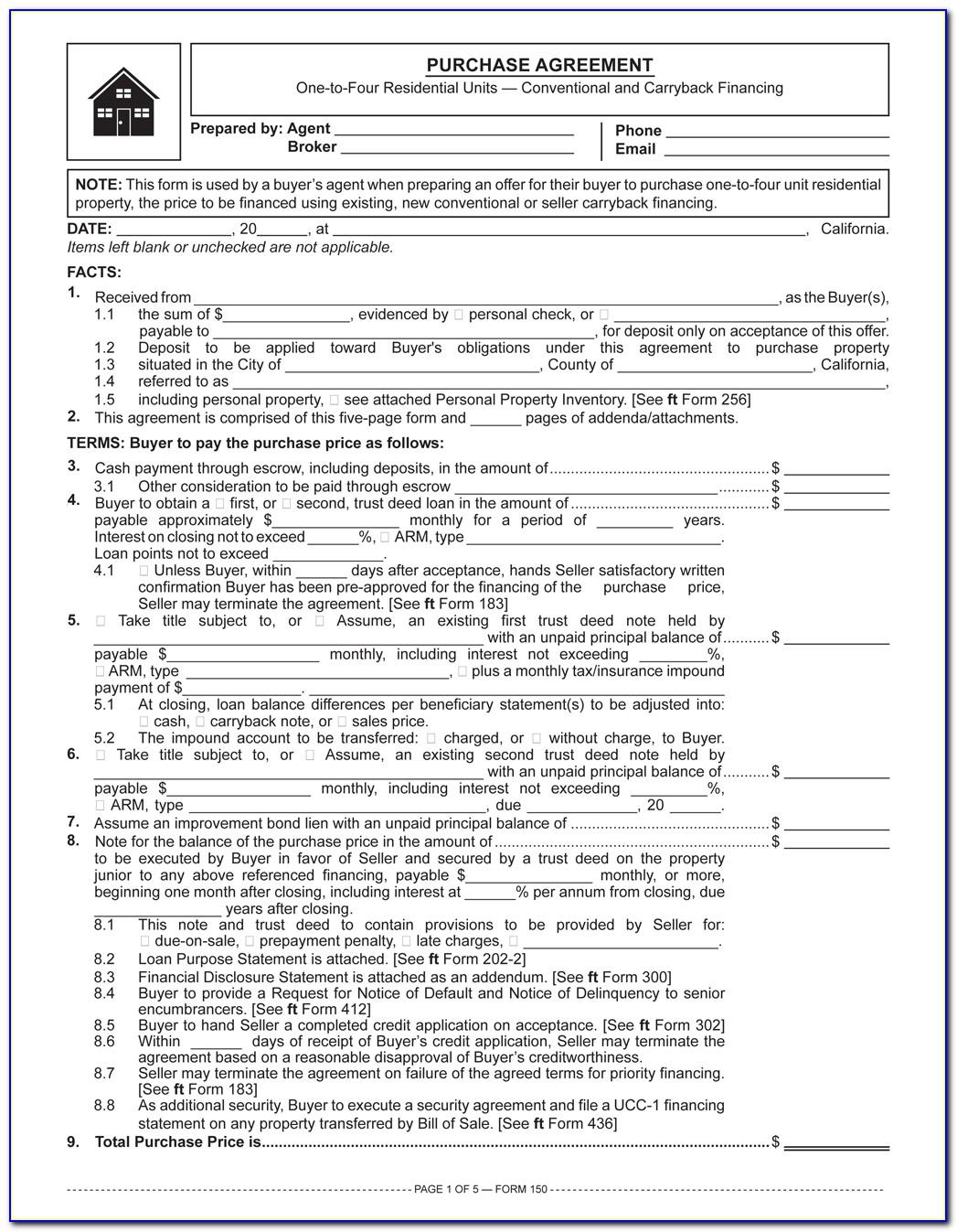 Owner Financing Contract Template Pdf