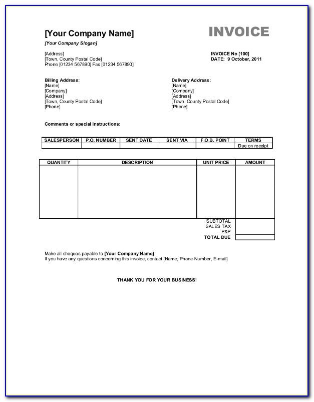 Paid Invoice Format