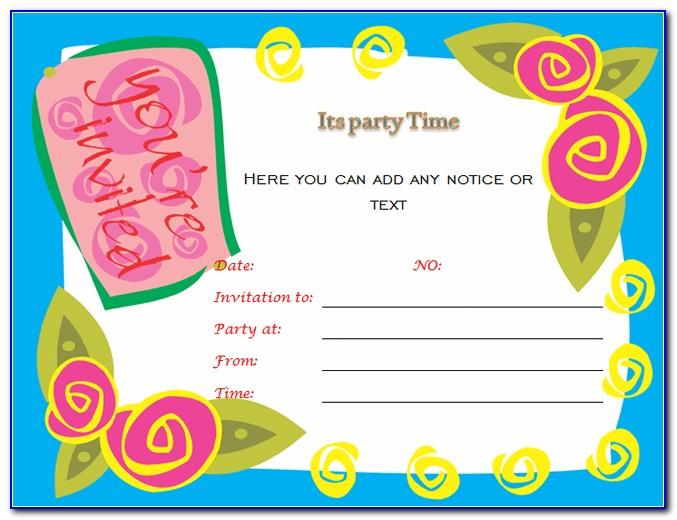 Party Invitation Cards Wordings