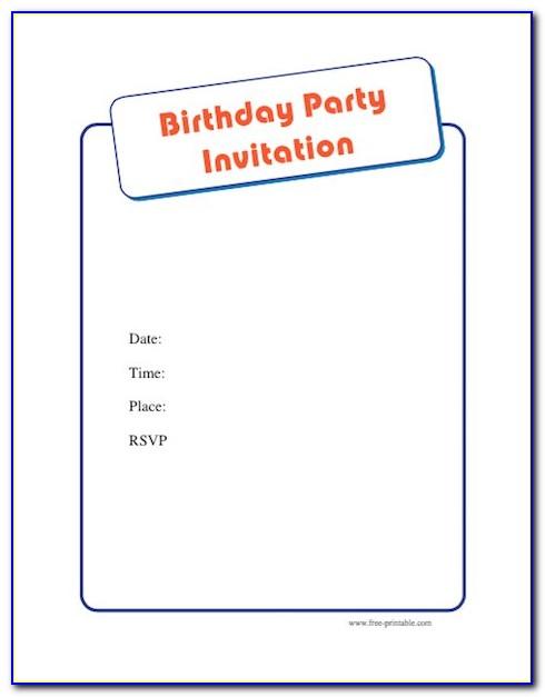 Party Invitation Template Free Online