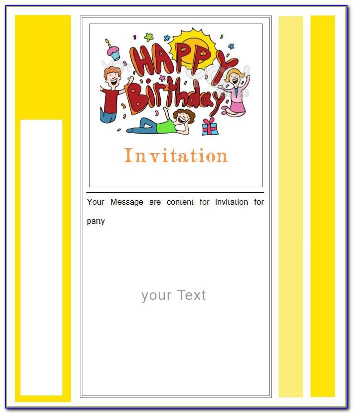 Party Invitation Template Free Vector