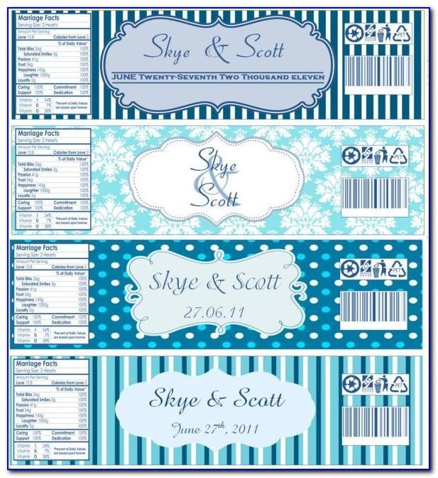 Personalized Water Bottle Labels Wedding Template Free