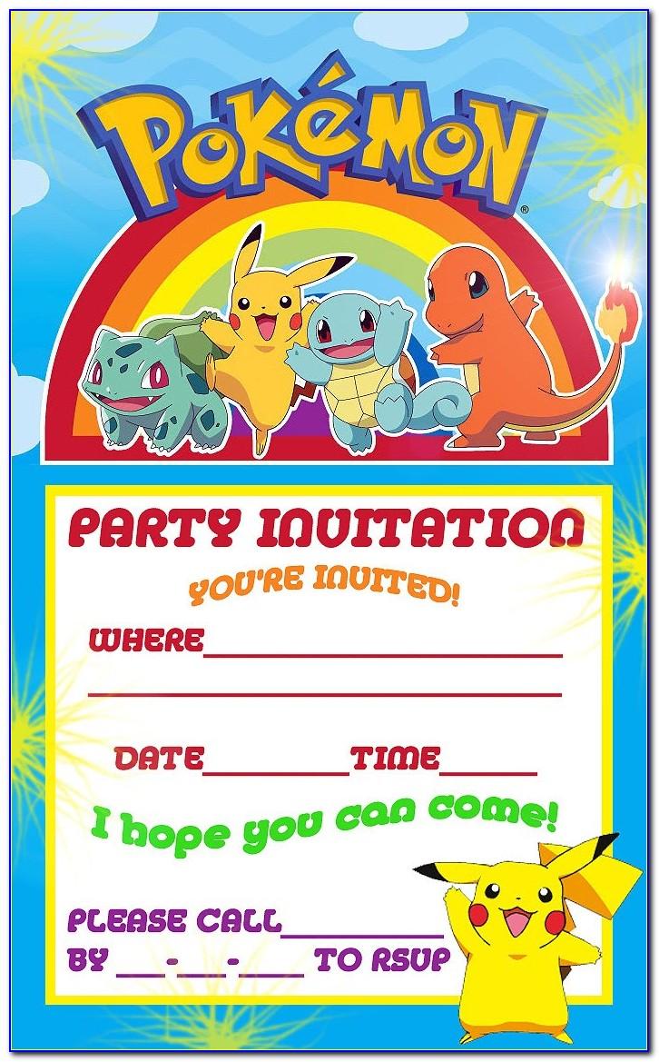 Pokemon Invitation Template Free