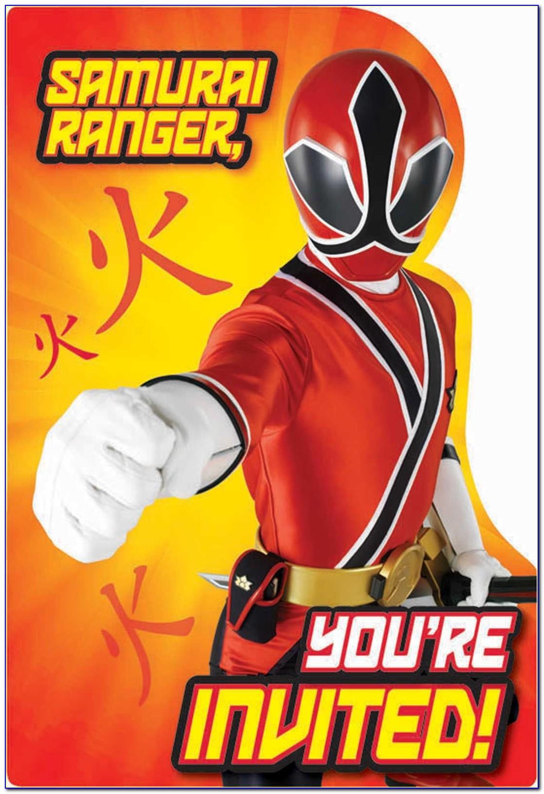 Power Ranger Party Invitation Template