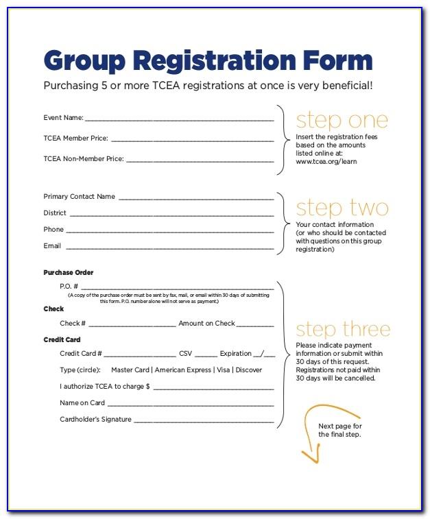 Printable Event Registration Form Template Word