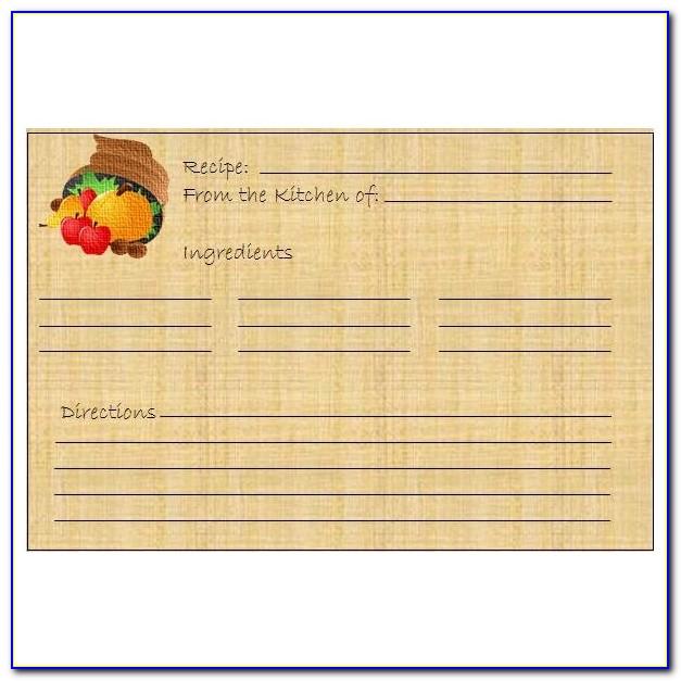 Printable Thanksgiving Place Cards Template